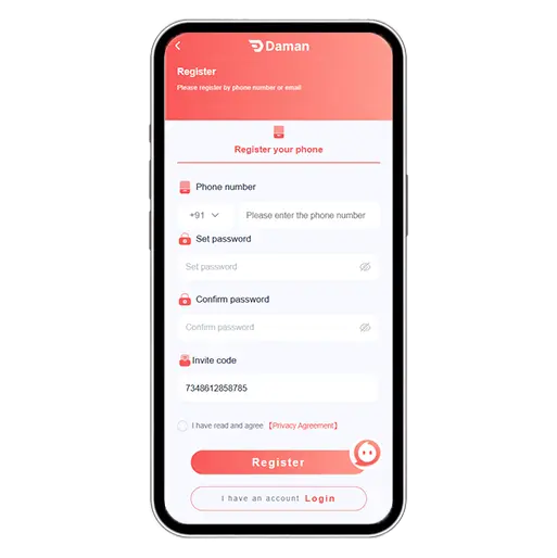 Rummy 777 Registration Step 1